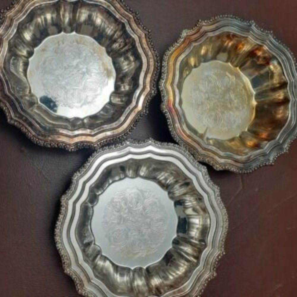 Avon Silverplate Lot of 3 Bowls